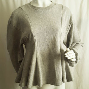 Topshop Sweaters - SOLD! TOPSHOP Corset Peplum Gray Sweatshirt Size 8 Topshop Sweaters - SOLD! TOPSHOP Corset Peplum Gray Sweatshirt Size 8